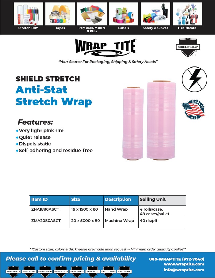 Recycled Stretch Wrap 90 Gauge | 18 x 1500