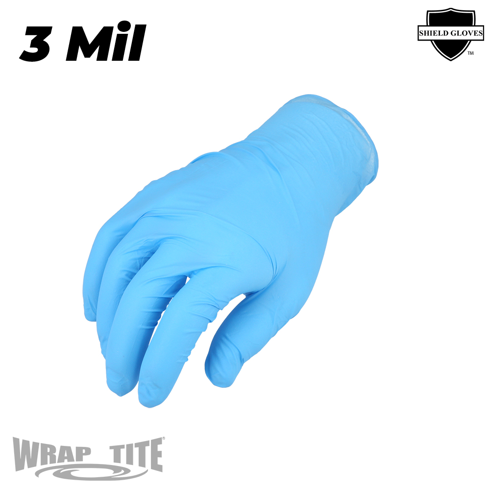 3 Mil Blue Nitrile Gloves - Exam Grade 